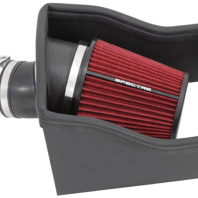 Spectre 12-14 Ford F150 V6-3.5L F/I Air Intake Kit - Polished w/Red Filter
