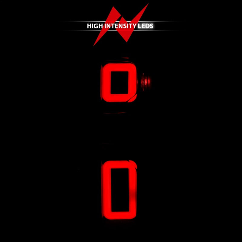 ANZO 19-21 Chevy Silverado Work Truck Full LED Taillights Blk Housing Smoke Lens G2 (w/C light Bars)