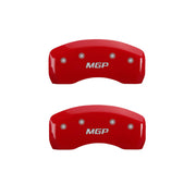 MGP 4 Caliper Covers Engraved Front & Rear MGP Red Finish Silver Characters 2017 Mazda CX-9