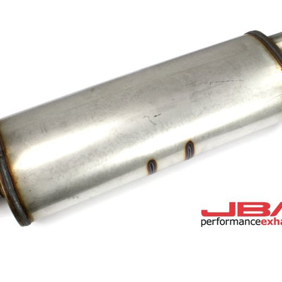 JBA Universal Chambered 304SS Muffler 25x8x5in 3in Center Inlet/2.5in Dual Outlet