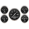 AutoMeter Gauge Kit 5 Pc. 3-1/8in. & 2-1/16in. Elec. Speedometer Old Tyme Black