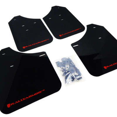 Rally Armor 02-07 Subaru WRX/STI/RS/2.5i (Wagons Req. Mod.) Black UR Mud Flap w/Red Logo