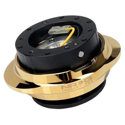 NRG Quick Release Kit - Black Body/ Chrome Gold Oval Ring