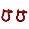 Fishbone Offroad D Ring 3/4In Red 2 Piece Set