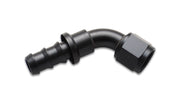 Vibrant Push-On 60 Degree Hose End Elbow Fitting Size -12AN