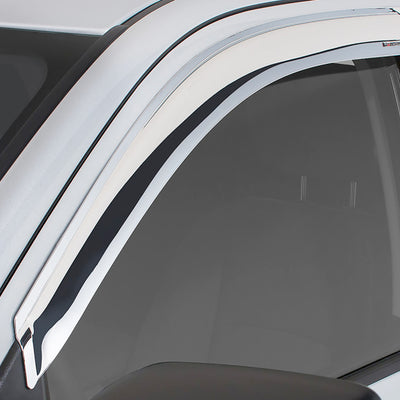 Stampede 2015-2019 Chevy Colorado Extended Cab Pickup Tape-Onz Sidewind Deflector 2pc - Chrome