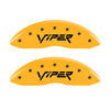 MGP 4 Caliper Covers Engraved Front & Rear Gen 2/Viper Yellow Finish Black Ch
