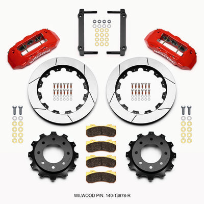 Wilwood TX6R Rear Kit 16.00in Red 1999-2010 GM H2 / 2500 4.63 Cntr