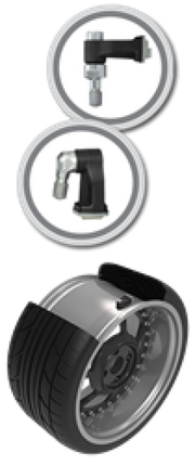 Schrader TPMS Sensor - Clamp-In Programmable 90 Degree EZ-Sensor ( valve stem not included )