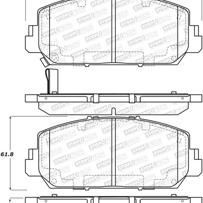 StopTech 13-18 Acura RDX Street Performance Front Brake Pads