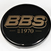 BBS Center Cap 56mm Black/Gold Est. 1970 Anniversary w/BBS Logo (5-Tab)
