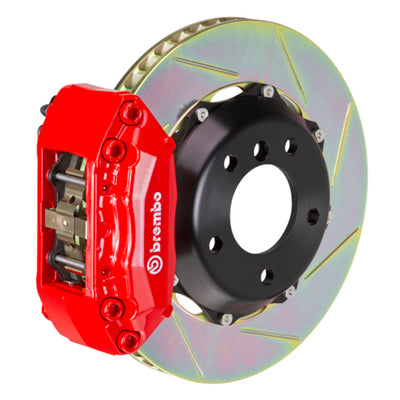 Brembo 10-19 Fiesta Front GT BBK 4 Piston Cast 2pc 328x28 2pc Rotor Slotted Type-1-Red