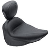 Mustang 84-06 Harley Standard Rear Tire Standard Touring Solo Seat w/Driver Backrest - Black