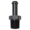Edelbrock Hose End Straight 3/8In NPT to 3/8In Barb Black Anodize