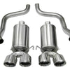 Corsa 2005-2007 Chevrolet Corvette C6 6.0L V8 Polished Xtreme Axle-Back Exhaust