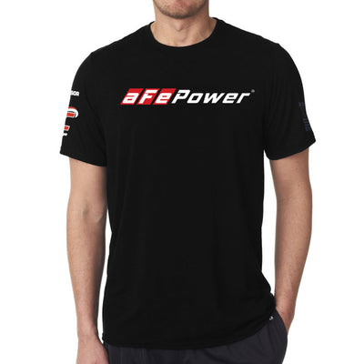 aFe POWER Short Sleeve Motorsport T-Shirt Black L