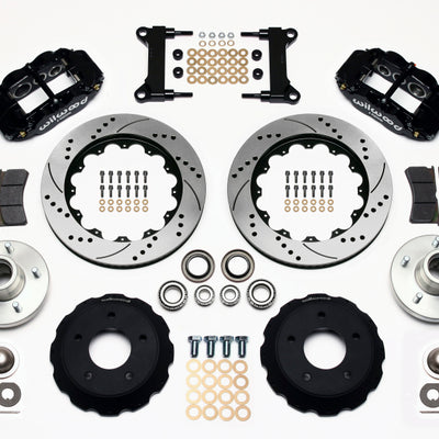 Wilwood Narrow Superlite 6R Front Hub Kit 14.00in Drilled Chevy C-10 60-87 CPP Drop Spindle