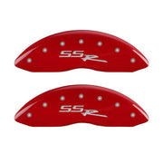MGP 4 Caliper Covers Engraved Front & Rear SSR Red finish silver ch