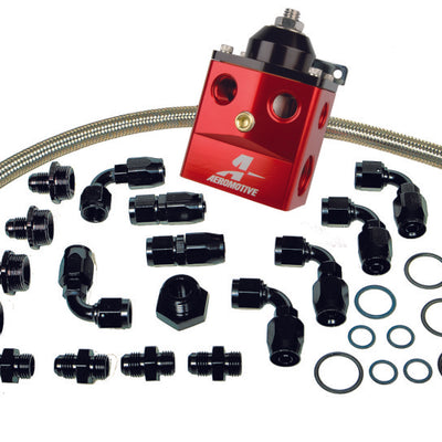 Aeromotive A4 Dual Carburetor Regulator (P/N 13203) Kit (Incl. Reg/Hose/Hose Ends/Fittings)