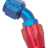 Russell Performance -10 AN Red/Blue 45 Degree Full Flow Hose End