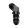 Vibrant -3AN Bulkhead Adapter 45 Degree Elbow Fitting - Anodized Black Only