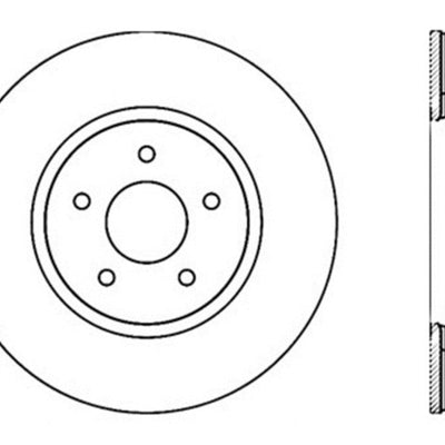 StopTech Nissan 370z / Infiniti G37 SportStop Cryo Drilled Front Left Rotor