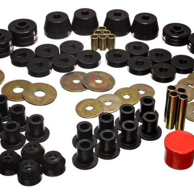 Energy Suspension 85-92 VW Golf/GTI/Jetta / 72-93 Dodge Ramcharger Blk Hyper-flex Master Bushing Set