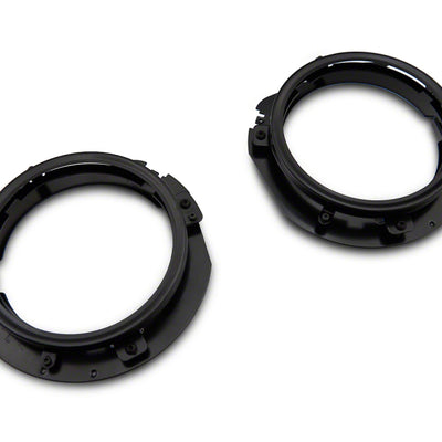 Raxiom 18-23 Jeep Wrangler JL 7-In Headlight Retro-Fit Kit w/ Harness- Blk Housing (Clear Lens)