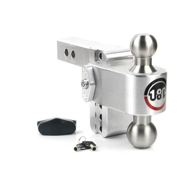 Weigh Safe 180 Hitch 4in Drop Hitch & 2in Shank (10K/12.5K GTWR) - Aluminum