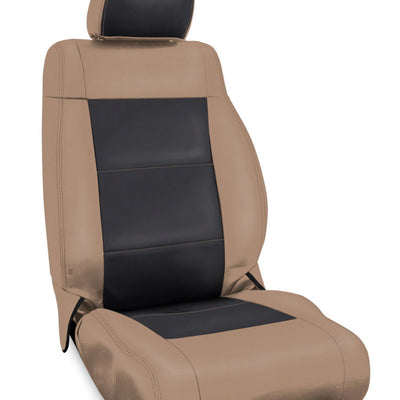 PRP 07-10 Jeep Wrangler JK Front Seat Covers/2 door or 4 door (Pair) - Black/Tan