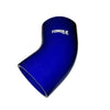 Torque Solution 45 Degree Silicone Elbow: 4 inch Blue Universal