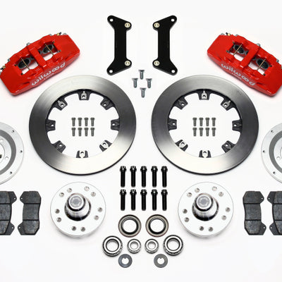 Wilwood Dynapro 6 Front Hub Kit 12.19in Red 79-87 GM G Body