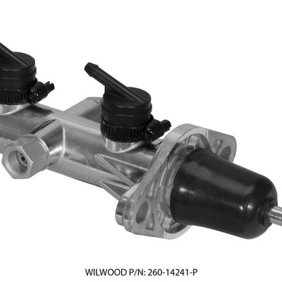Wilwood Tandem Remote Master Cylinder - 7/8in Bore Ball Burnished