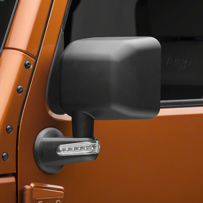 Raxiom 07-18 Jeep Wrangler JK Side Mirrors w/ LED Signal Indicators- Blk