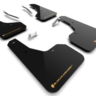 Rally Armor 22-24 Subaru Forester & Wilderness Black UR Mud Flap w/Wild Orange Logo