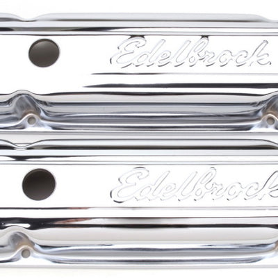 Edelbrock Valve Cover Signature Series Pontiac 1962-1979 301-455 CI V8 Low Chrome