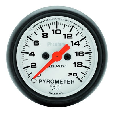 Autometer Phantom 2 1/16in 2000 Deg F Digital Stepper Motor Pyrometer (EGT) Gauge