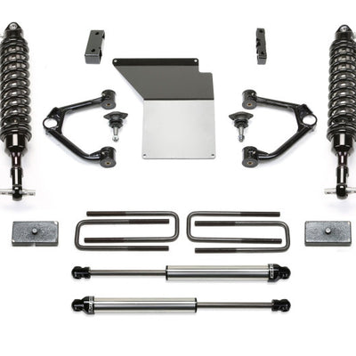 Fabtech 07-18 GM K1500 w/OE Forged UCA 3.5in UCA System w/DL 2.5 Resi Coilovers & Rear DL Shocks