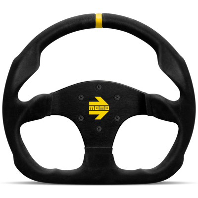 Momo MOD30 Steering Wheel 320 mm -  Black Suede/Black Spokes/1 Stripe
