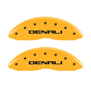 MGP 4 Caliper Covers Engraved Front & Rear Denali Yellow Finish Black Char 2009 GMC Savana 1500