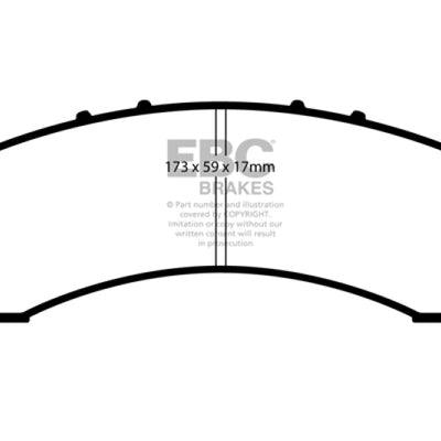EBC 02 Cadillac Escalade 5.3 (Akebono rear caliper) Extra Duty Rear Brake Pads