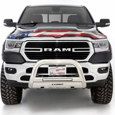 Stampede 19-23 Ram 1500 (Excl. Rebel/TRX) Vigilante Premium Hood Protector - Flag
