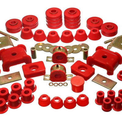 Energy Suspension 73-80 Chev/GMC 4WD w/Aftermarket Front Springs Red Hyper-Flex Master Bushing Set