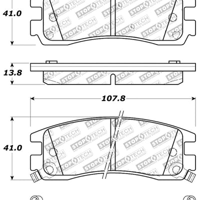 StopTech Sport Brake Pads w/Shims and Hardware - Front