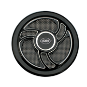 S&S Cycle Stealth Applications Torker Air Cleaner Cover w/ Machined Highlights - Gloss Black
