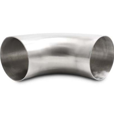 Vibrant 4.0in OD 5.91in Tangent Length T304 SS 90 Deg Mandrel Bend w/Extended Leg Length