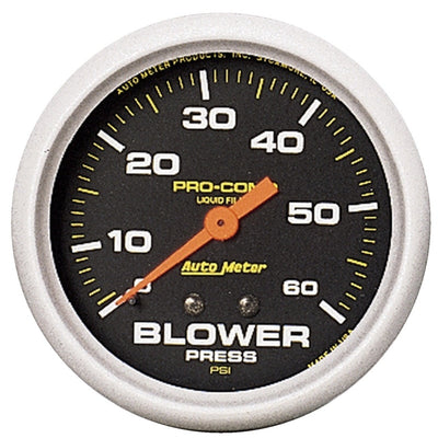 Autometer Pro-Comp 2 5/8in 0-60 PSI Liquid Filled Mech Blower Pressure Gauge