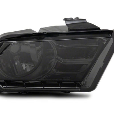 Raxiom 10-12 Ford Mustang Axial Series OEM Style Rep Headlights- Chrome Housing- Smoked Lens
