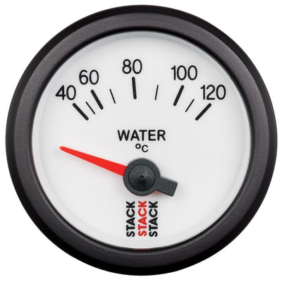 Autometer Stack 52mm 40-120 Deg C M10 Male Electric Water Temp Gauge - White