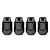 McGard Hex Lug Nut (Cone Seat Bulge Style) M12X1.5 / 3/4 Hex / 1.45in. Length (4-Pack) - Black